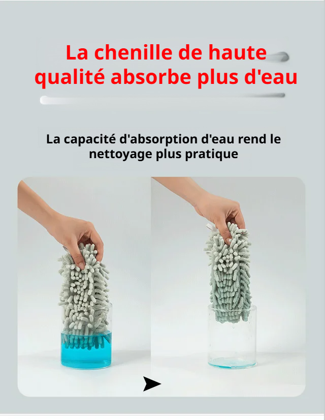 Outil de nettoyage plumeau chenille extensible