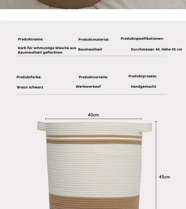 Dekorativer Korb für Magazine und Snacks