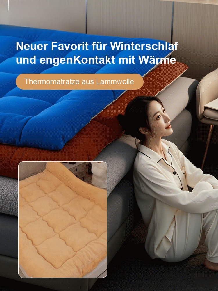 [100 Nächte Probeschlafen, 10 Jahre Garantie] Verdickte Lammwolle Schlafunterstützende Matratze