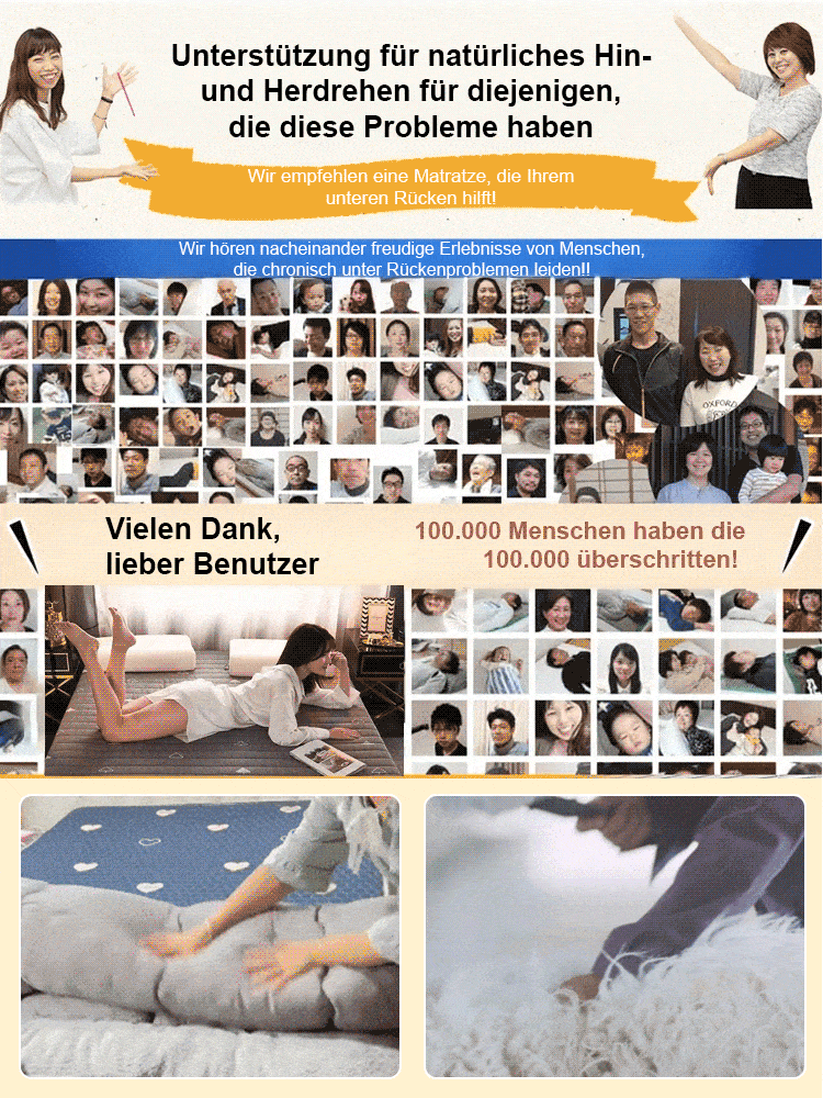 [100 Nächte Probeschlafen, 10 Jahre Garantie] Verdickte Lammwolle Schlafunterstützende Matratze