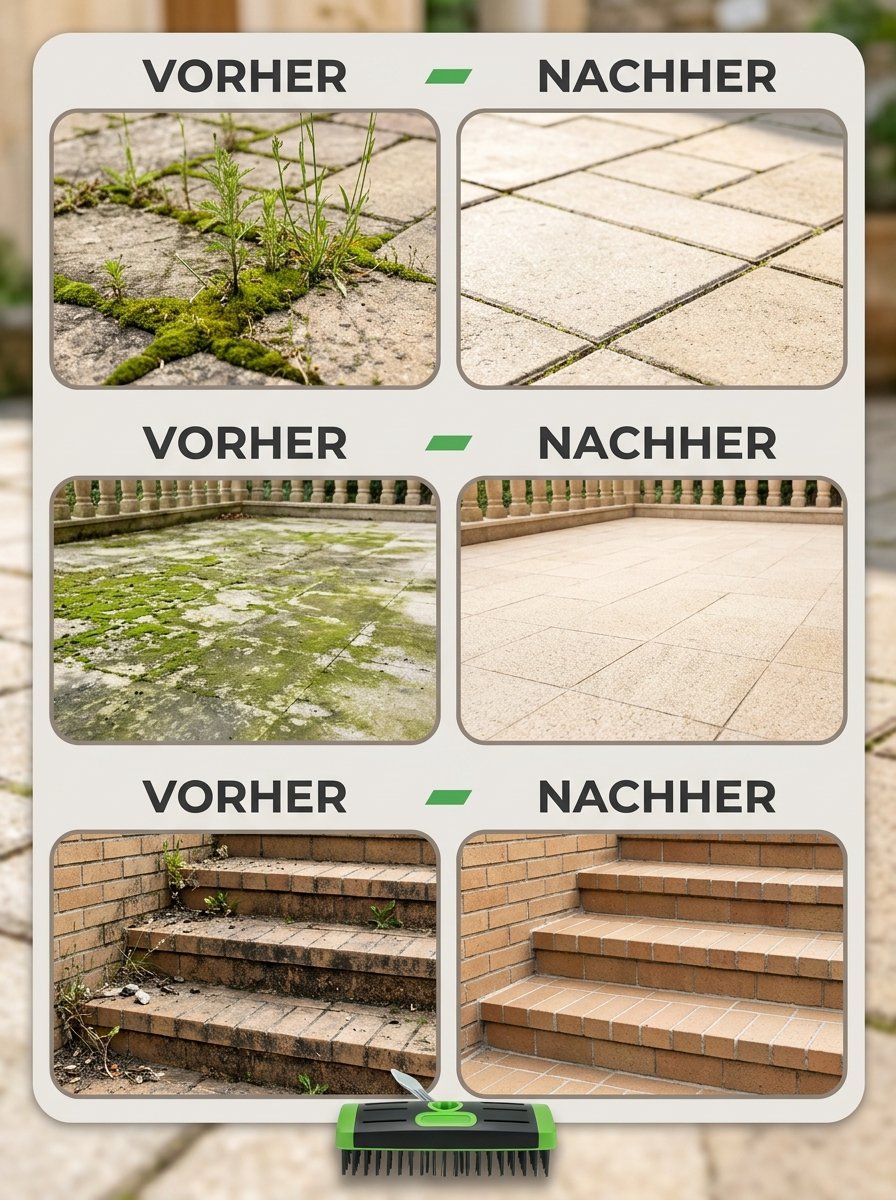 【Speziell für Gartenunkräuter】3-in-1 Unkrautbürste