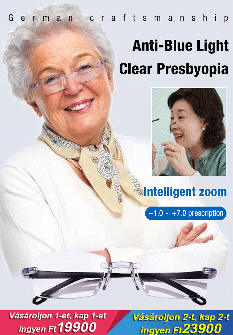 Automatikus zoomolású presbyopia szemüveg