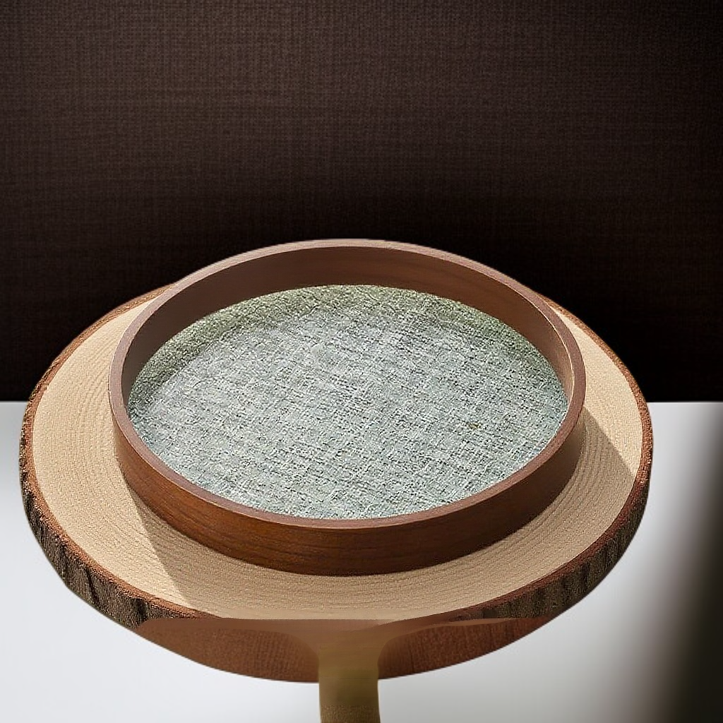 圓形復古收納託盤與家居用品搭配