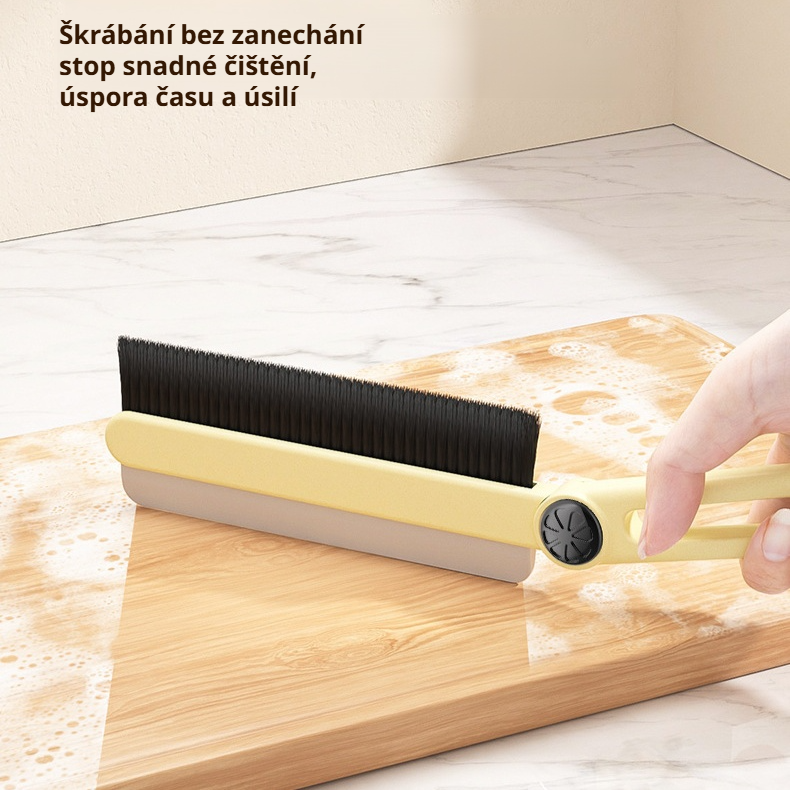 Silikonový kartáč s dlouhou rukojetí na štěrbiny