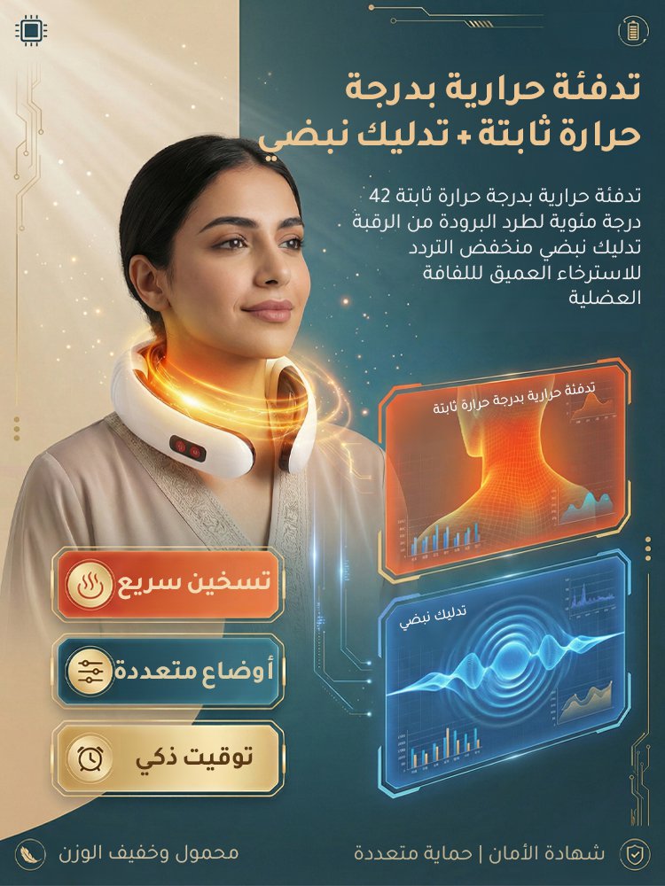 جهاز تدليك الرقبة الذكي المطور - راحة فورية 
