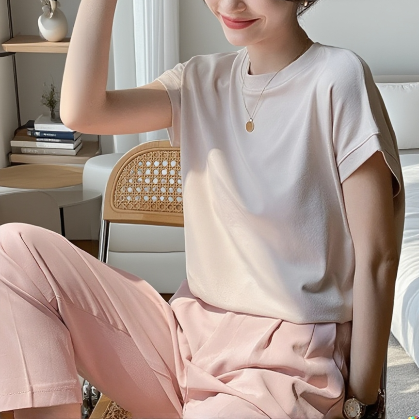 여름 루즈핏 가오리핏 섹시 티셔츠 여성 어깨 소매 가오리핏 루즈핏 상의