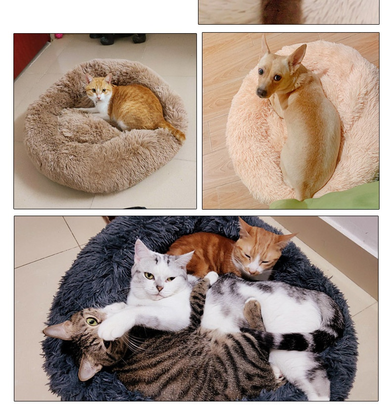 Plüschbett für Heimtiere im Winter