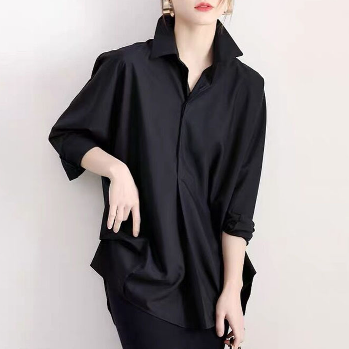 女性用カジュアルルーズブラウス