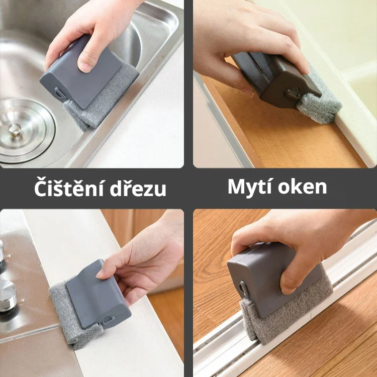 Multifunkční kartáč na rohové spáry drážek