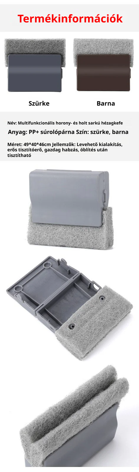 Konyhai sarkok tisztítása kefével