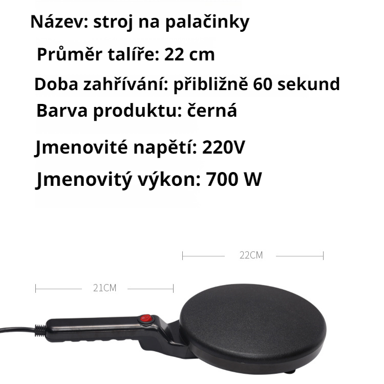 Elektrický stojan na palačinky pro domácnost