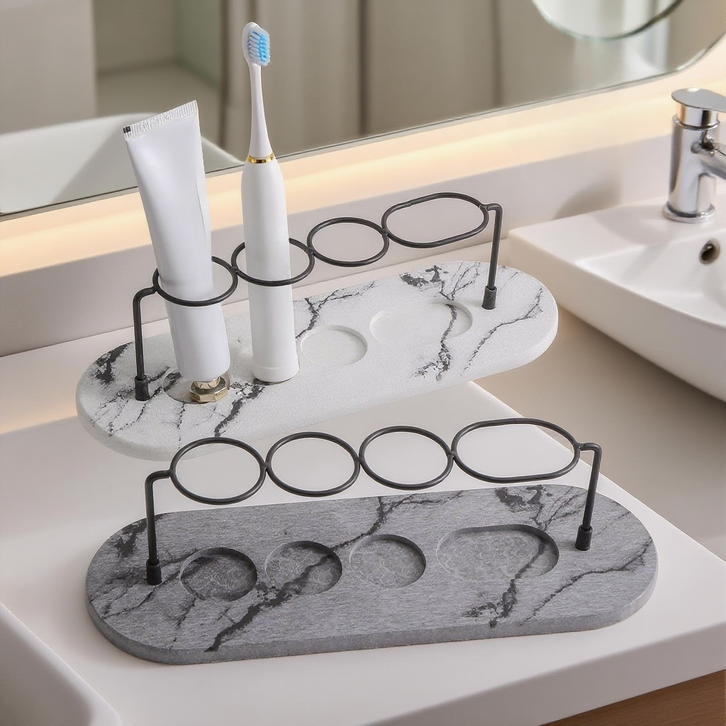 帶吸水墊電動牙刷置物架