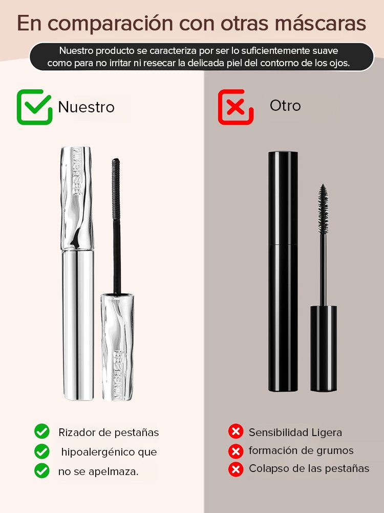 Rímel para pestañas largas y rizadas