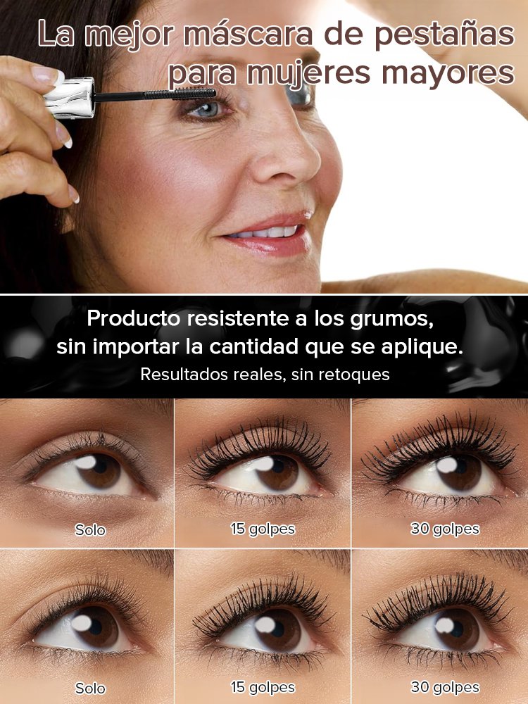 Rímel para pestañas largas y rizadas