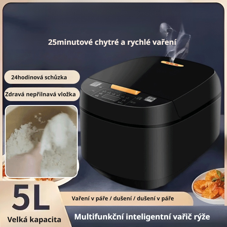 5L chytrý rýžovar s kulovou vložkou a velkou kapacitou