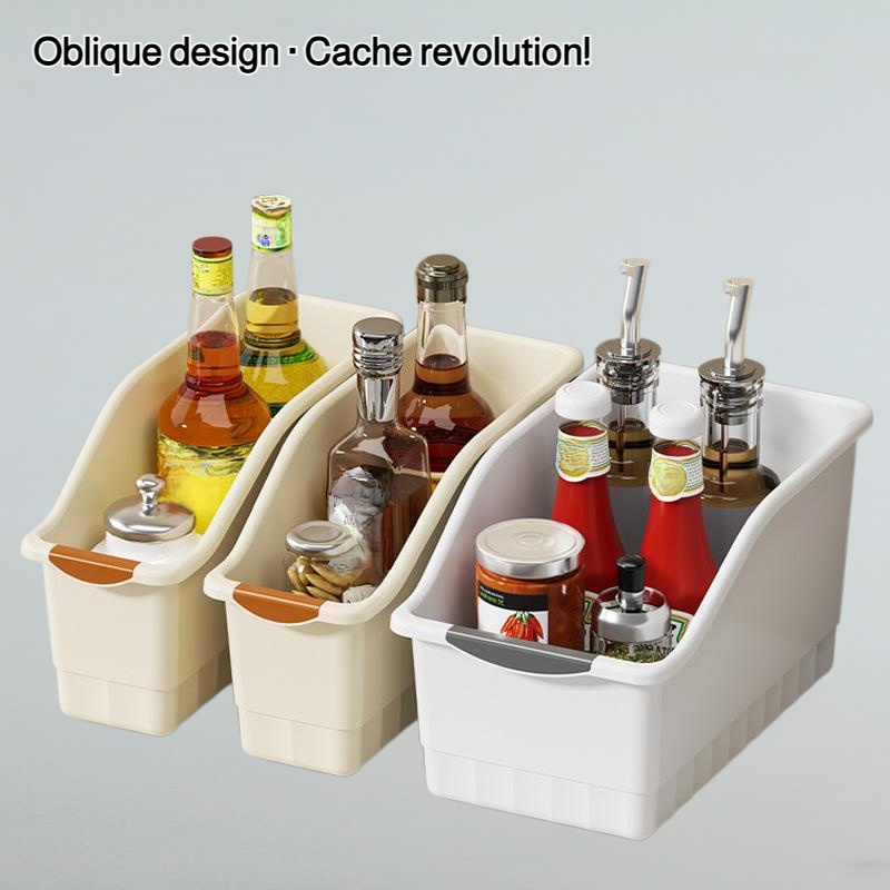Multi functional slanted kitchen storage box