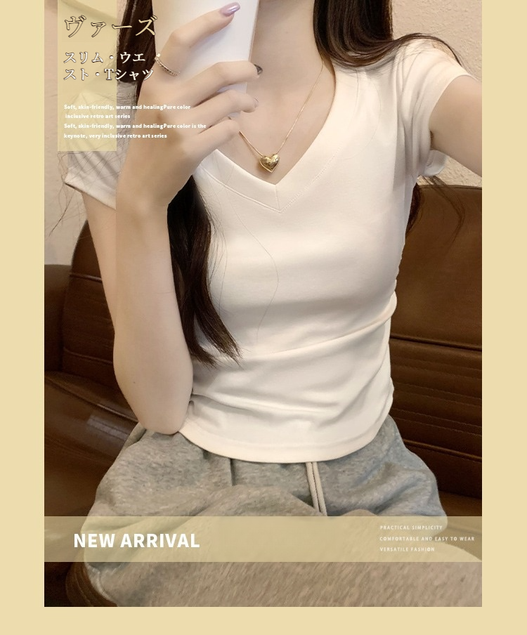 レディースアイスシルク半袖Tシャツ正面画像