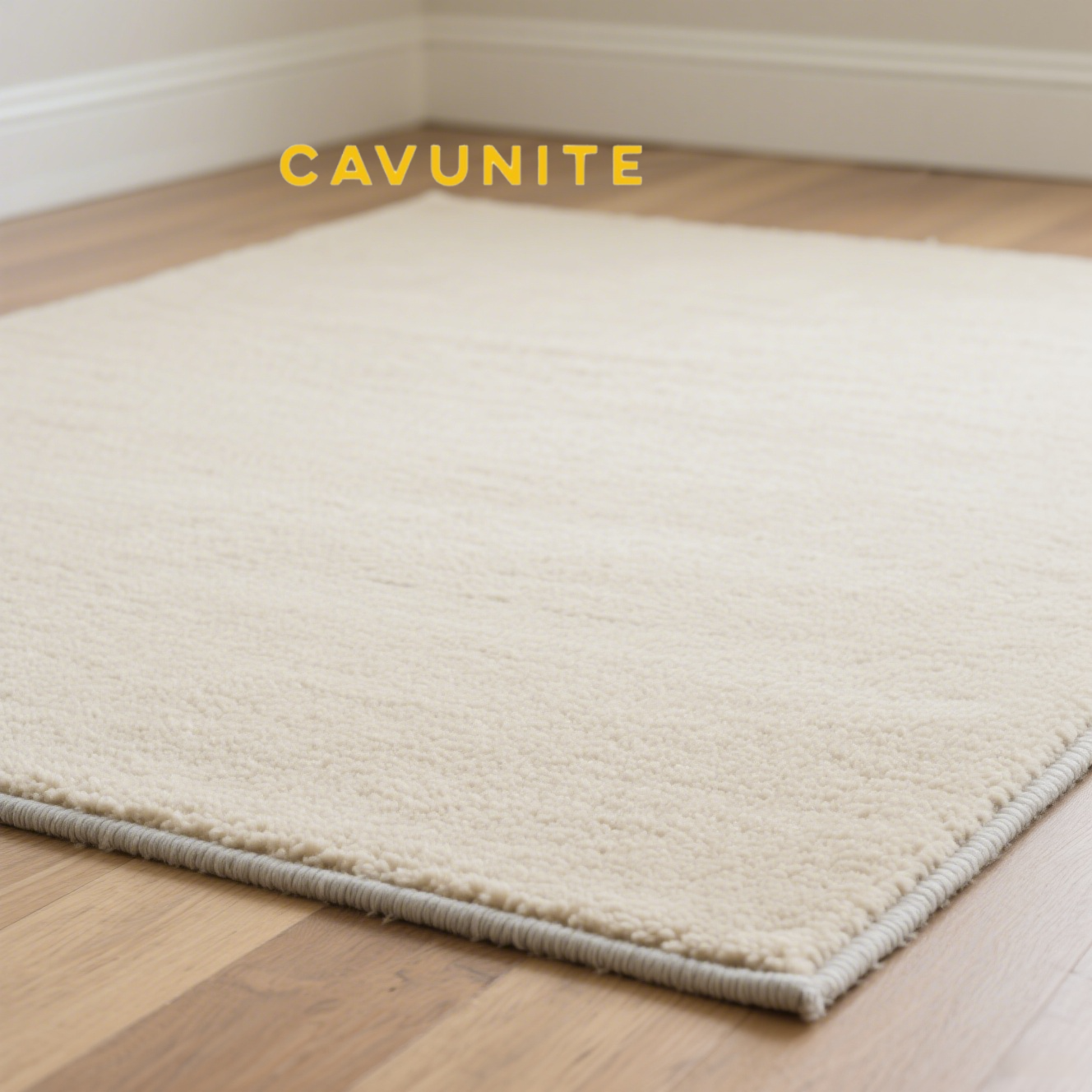 ベージュの無地リビングルームカーペット