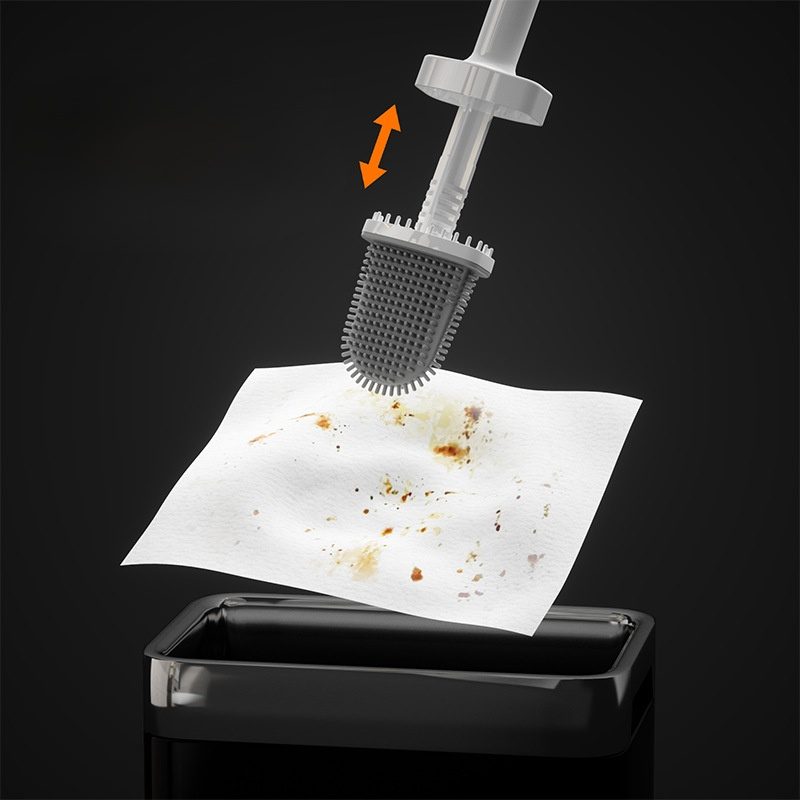 伸縮式可夾洗臉巾長柄馬桶刷