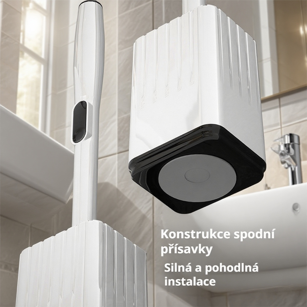 Toaletní kartáč s dlouhou rukojetí pro pohodlný úklid