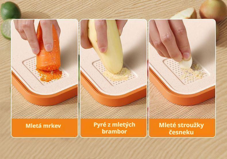 Krájecí deska z udržitelného materiálu v domácnosti