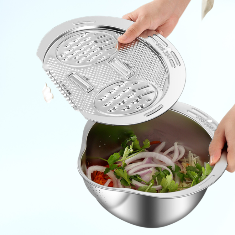 두꺼운 스테인리스 쌀 씻기 볼