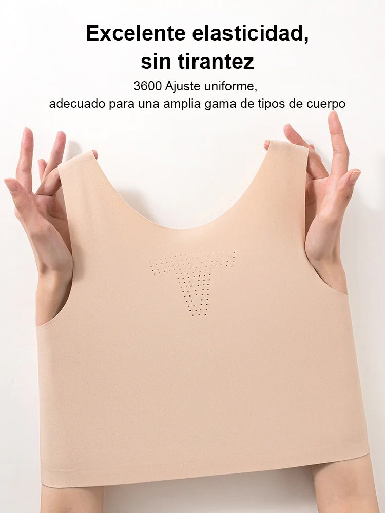 Sujetador reductor invisible para pecho grande.