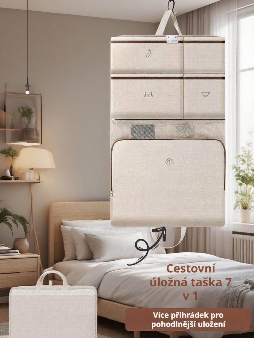 Praktická 7v1 úložná taška na ponožky do domácnosti