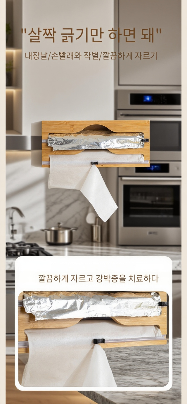 대나무 주방수납함 전체 모습