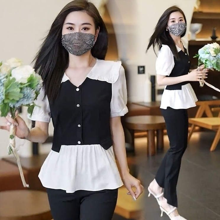 レイヤード風ブラウス