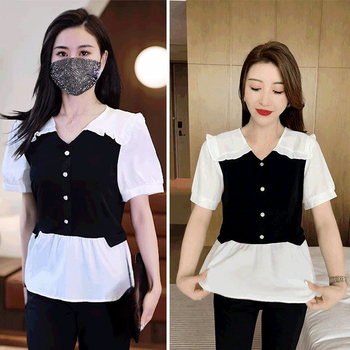 レイヤード風ブラウス