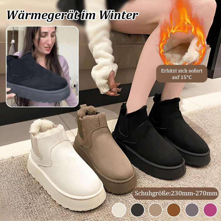Gefütterte Schneestiefel mit dicker Sohle
