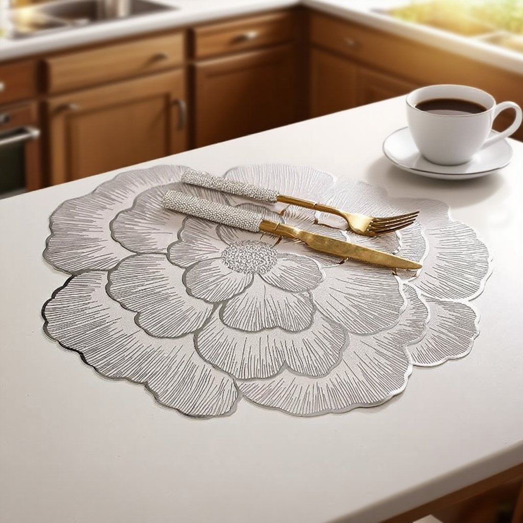 모란꽃 디자인의 PVC 단열 쿠션