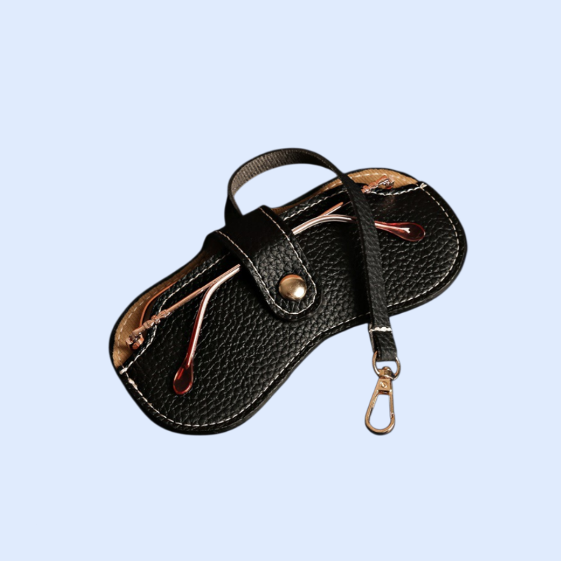 심플한 가죽 안경 가방