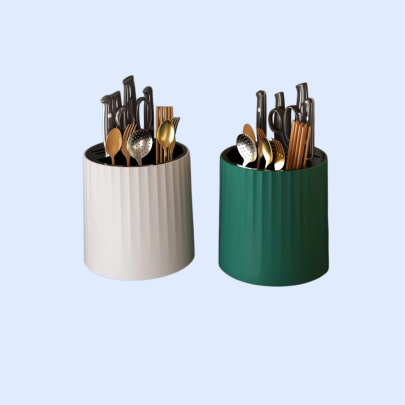 회전형 주방 칼꽂이 가정용 숟가락 포크 젓가락 케이지