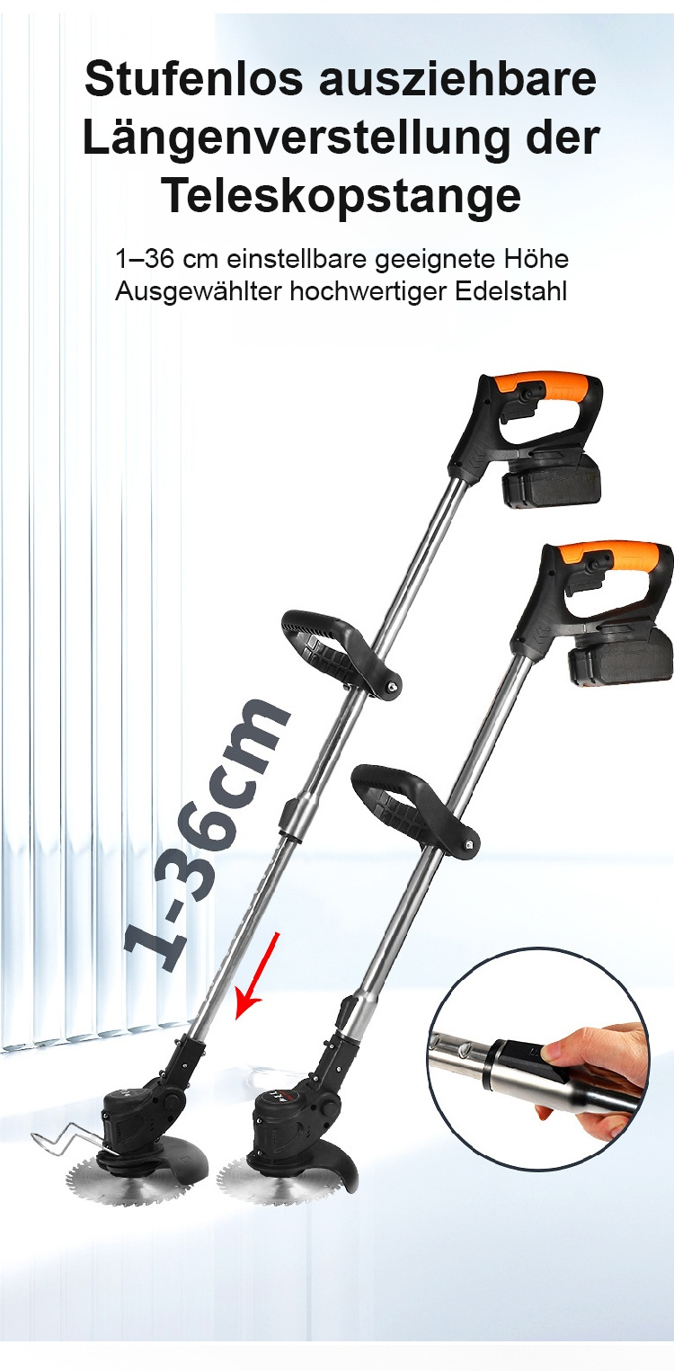 Kleiner Unkrautvernichter entfernt Unkraut an schwer zugänglichen Stellen