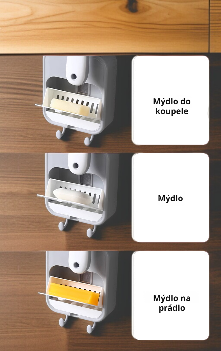 Detail přísavky držáku na mýdlo na dlaždičkách