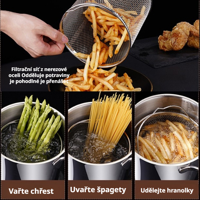 Nerezová ocelová pánev na sporák