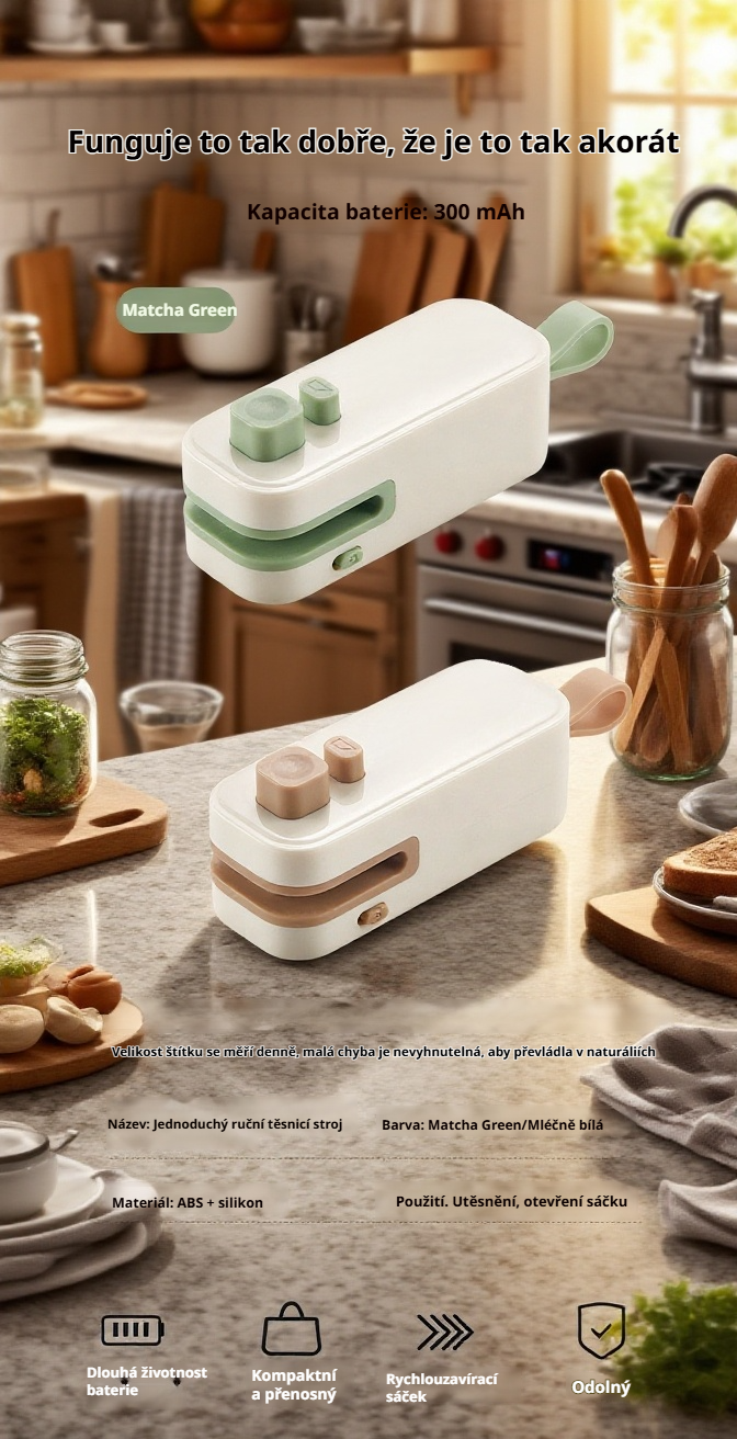 Kompaktní design svařovacího stroje na sáčky