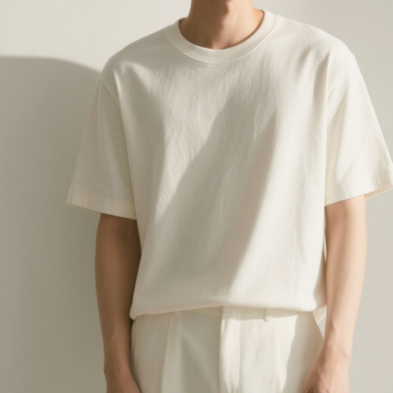 肌にやさしいソフトコットンベーシック多目的Tシャツ