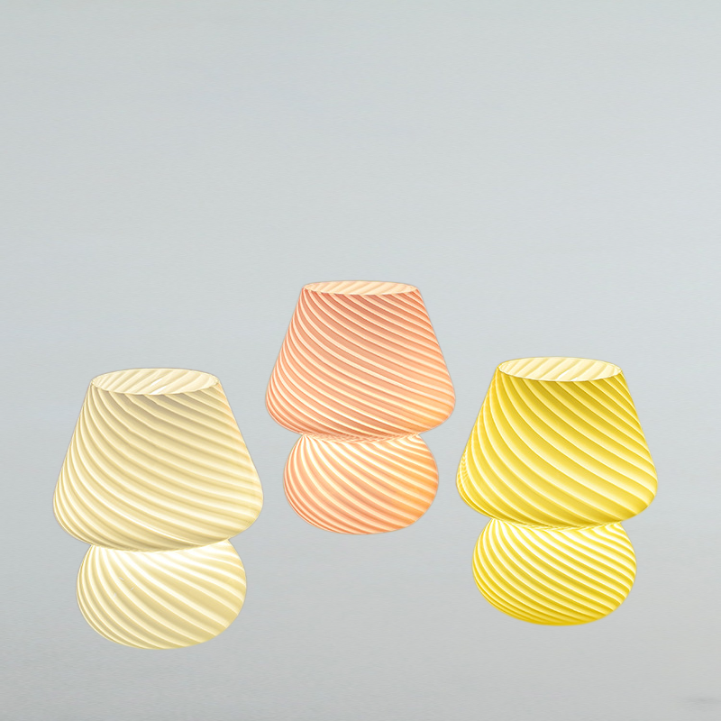 빈티지 스탠드 USB 버섯 램프