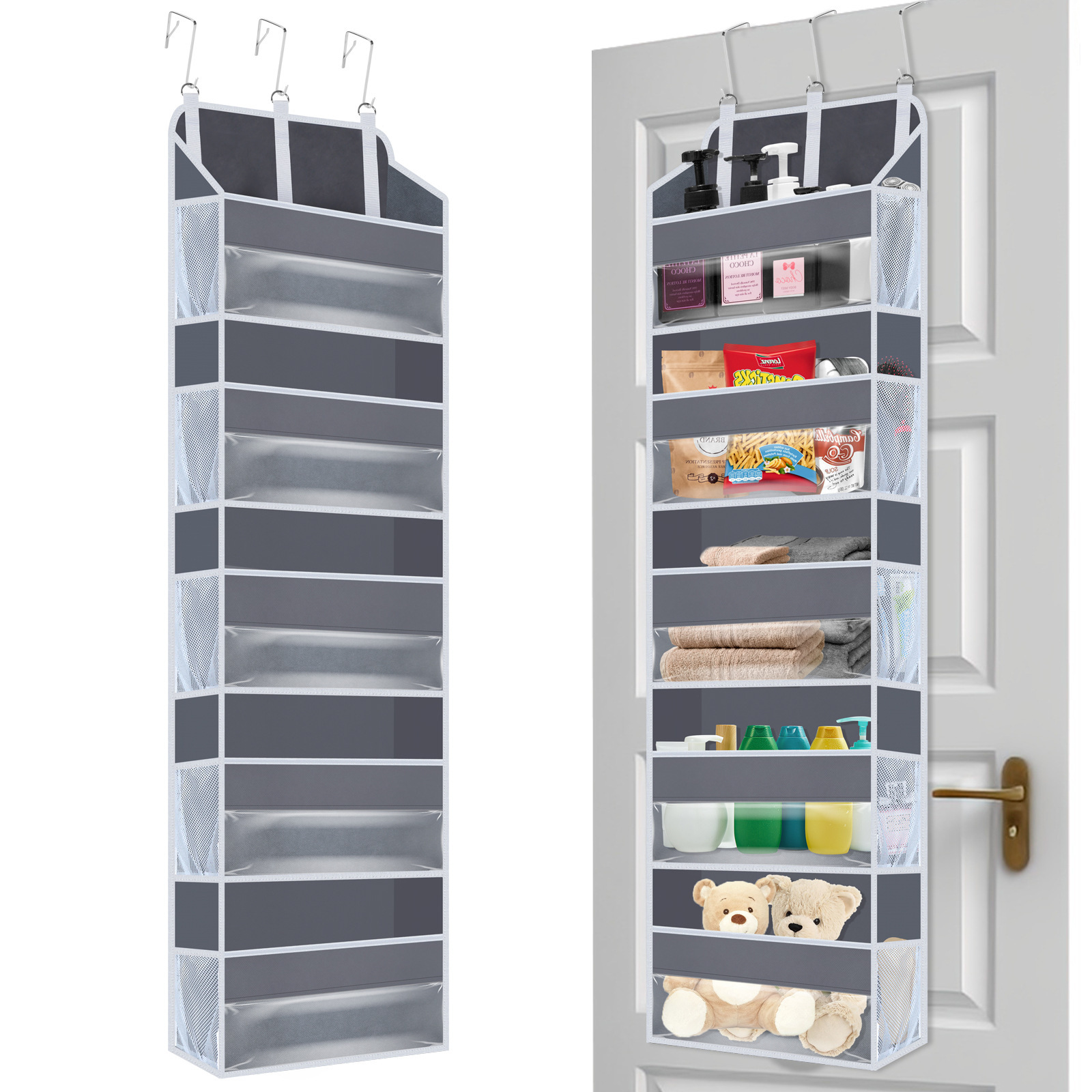 扉裏収納 大容量 5層 密閉 収納吊り下げバッグ アップグレード 収納バッグ