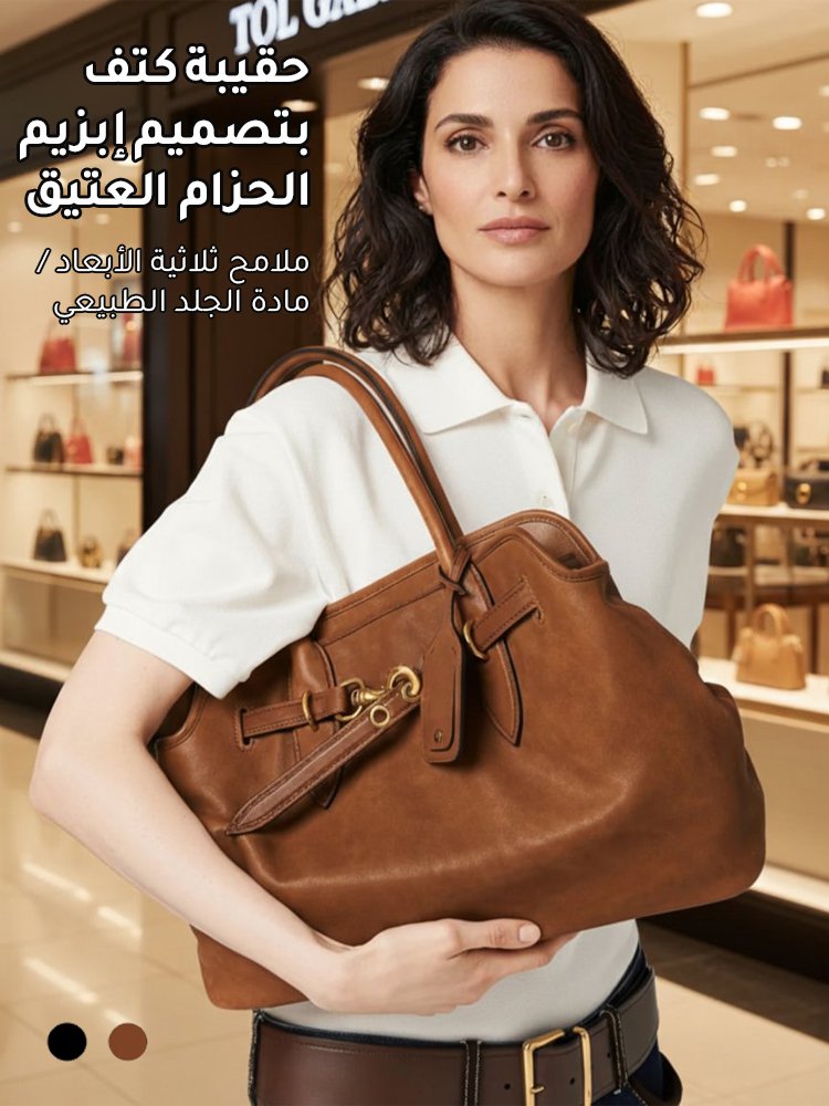 حقيبة كتف بتصميم إبزيم الحزام العتيق