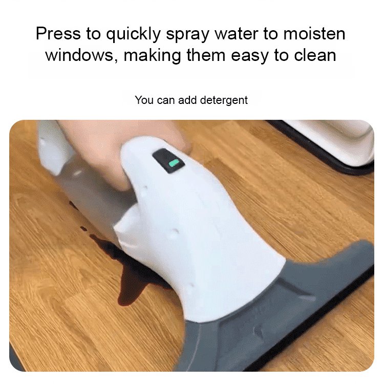 Multifunctional household glass double-sided cleaning brush with scraper sponge floor brush spray bo