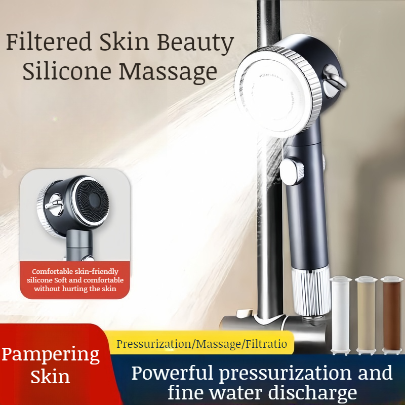 Powerful Booster Showerhead Handheld Filtered Faucet Bath