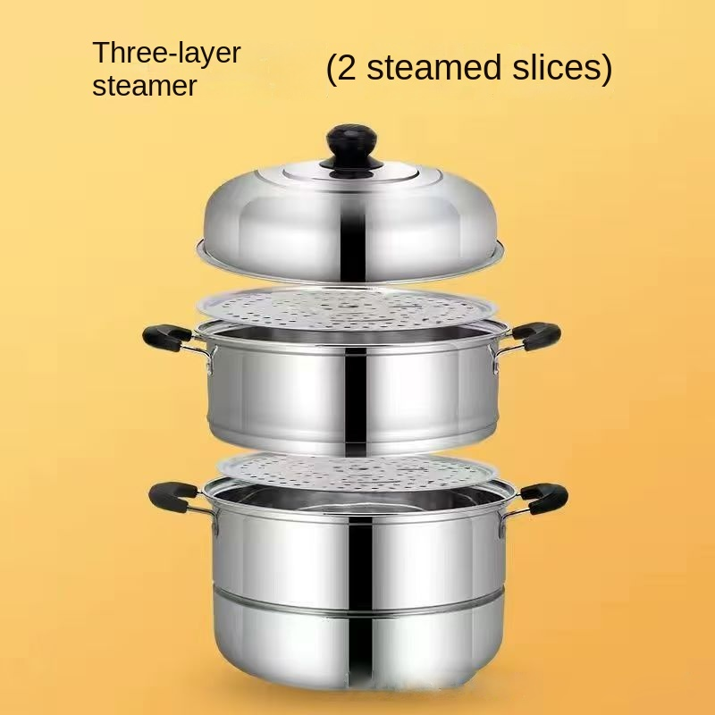 Deep and thick food grade stainless steel steamer