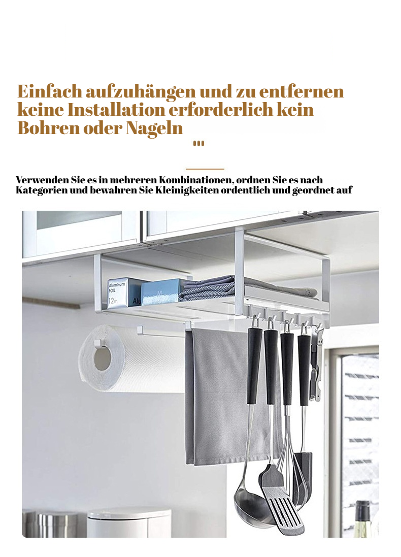 Praktisches Hängeregal zur Küchenorganisation