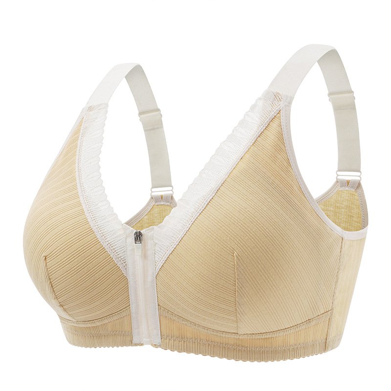 前開きレースブラ