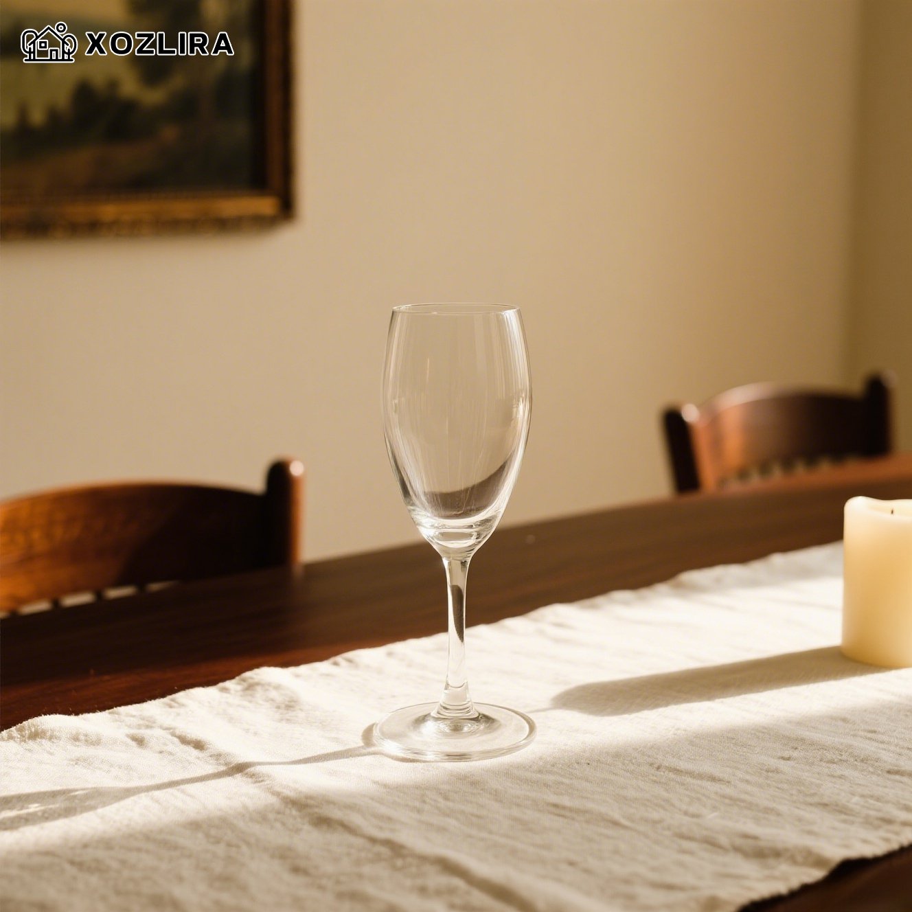 세련된 디자인의 크리스탈 유리 잔