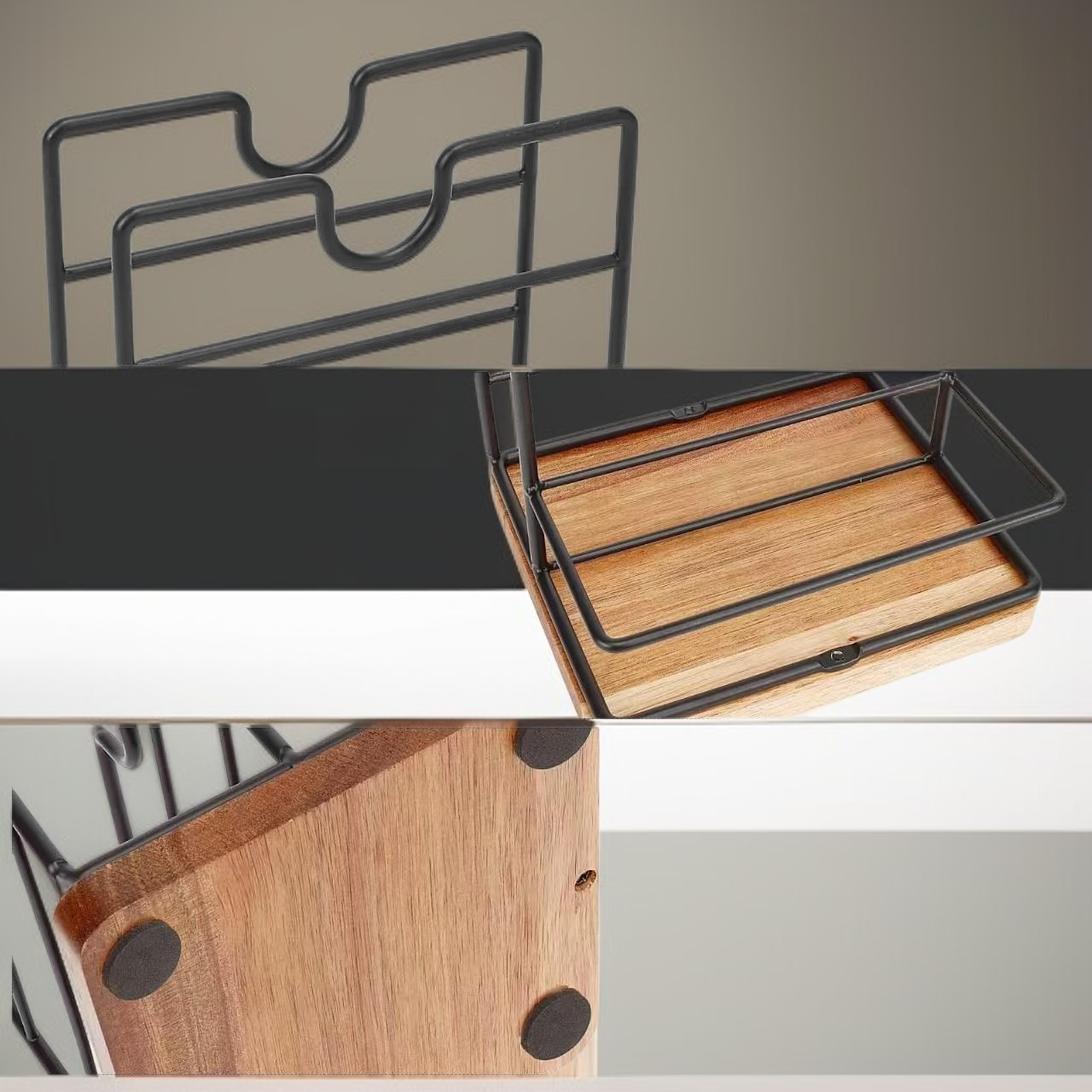 심플한 디자인의 조미료 선반 디테일